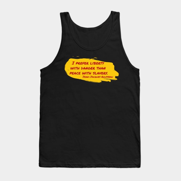 Jean Jacques Rousseau Quotes Tank Top by Raimondi